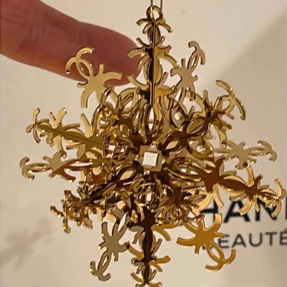 Chanel jumbo Gold snowflake Ornament